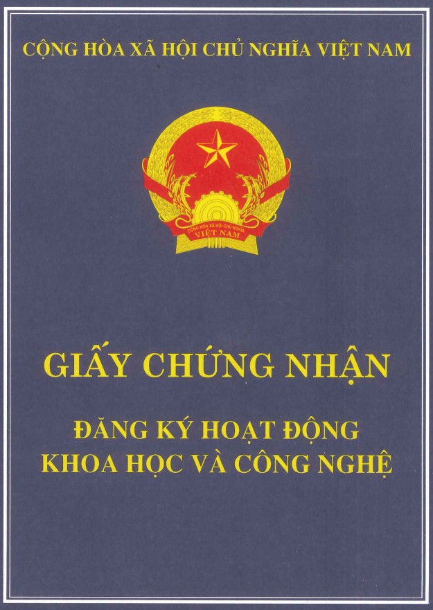 giấy chứng nhận hoạt động khoa học và công nghệ